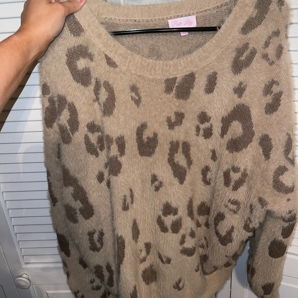 pink lily sweater